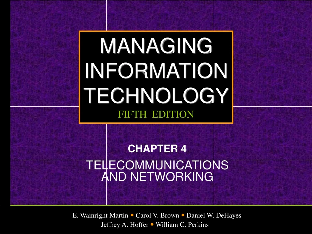 chapter 4 telecommunications and networking