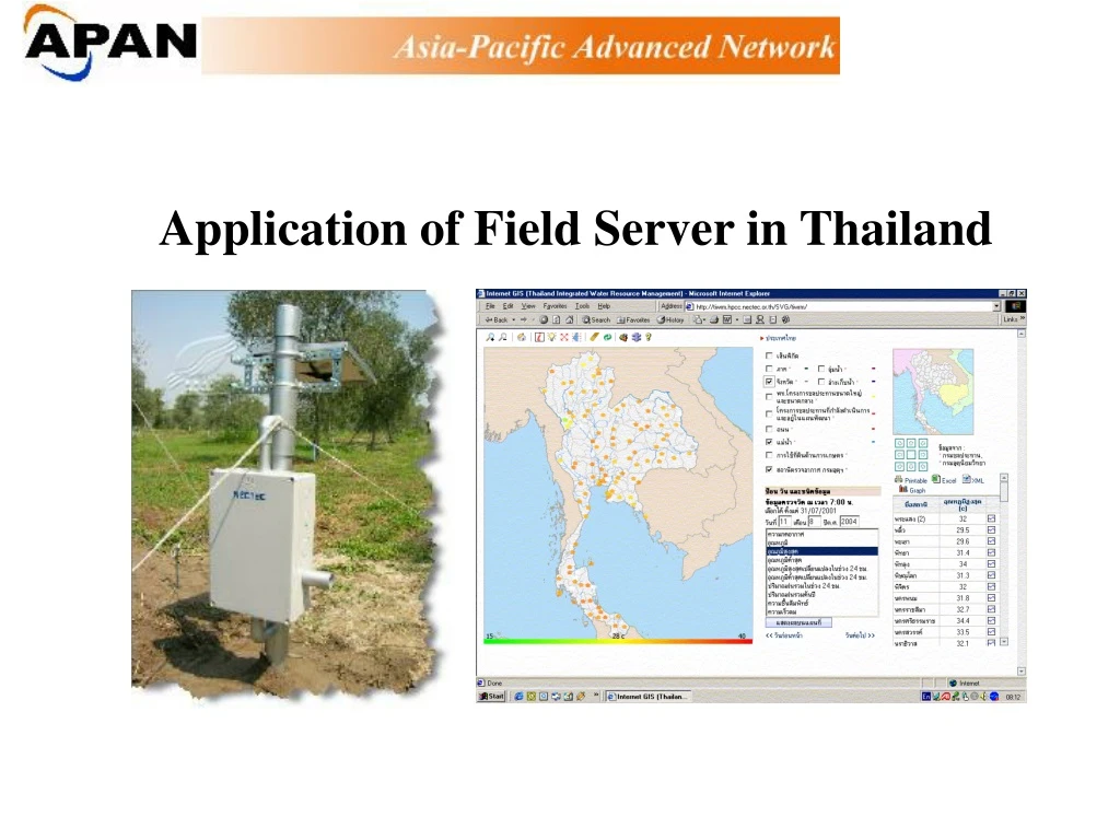 application of field server in thailand