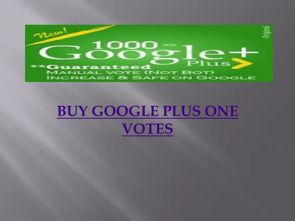 buy google plus one votes