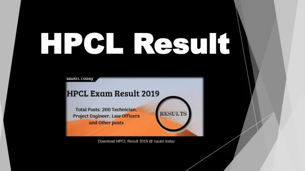 HPCL Result 2019 & Cut Off For Project Engineer, Technician & Other Post