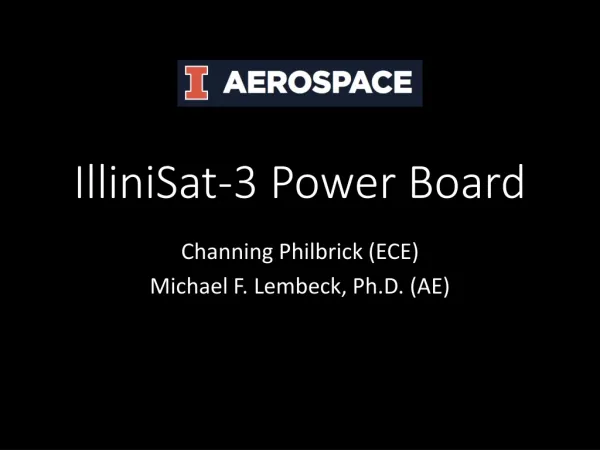 IlliniSat-3 Power Board
