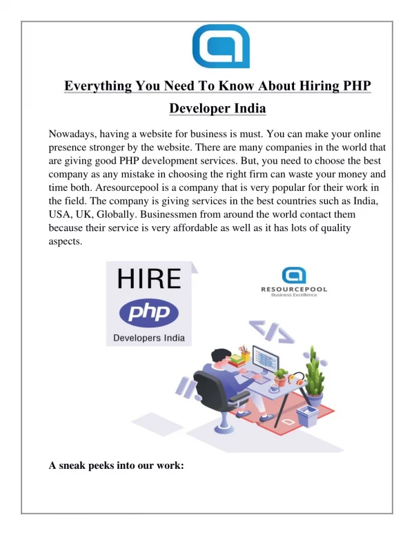 Everything You Need To Know About Hiring PHP Developer India