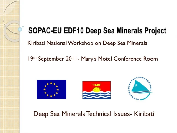 SOPAC-EU EDF10 Deep Sea Minerals Project