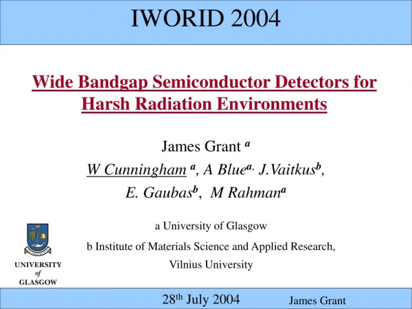 Wide Bandgap Semiconductor Detectors for Harsh Radiation Environments