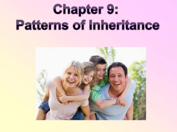 Chapter 9: Patterns of Inheritance