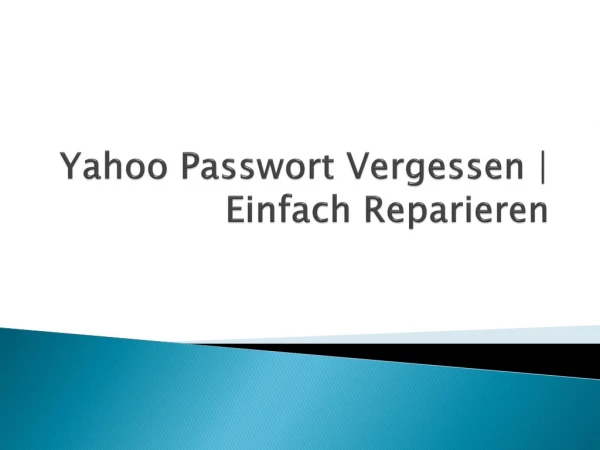 Yahoo Passwort Vergessen | Einfach Reparieren