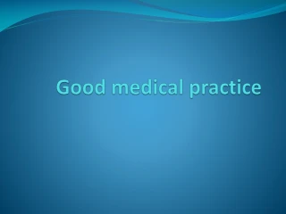 Good medical practice
