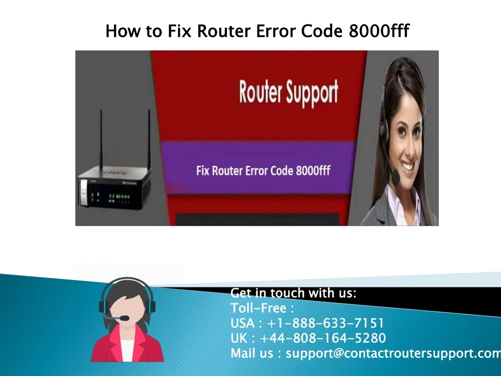 how to fix router error code 8000fff