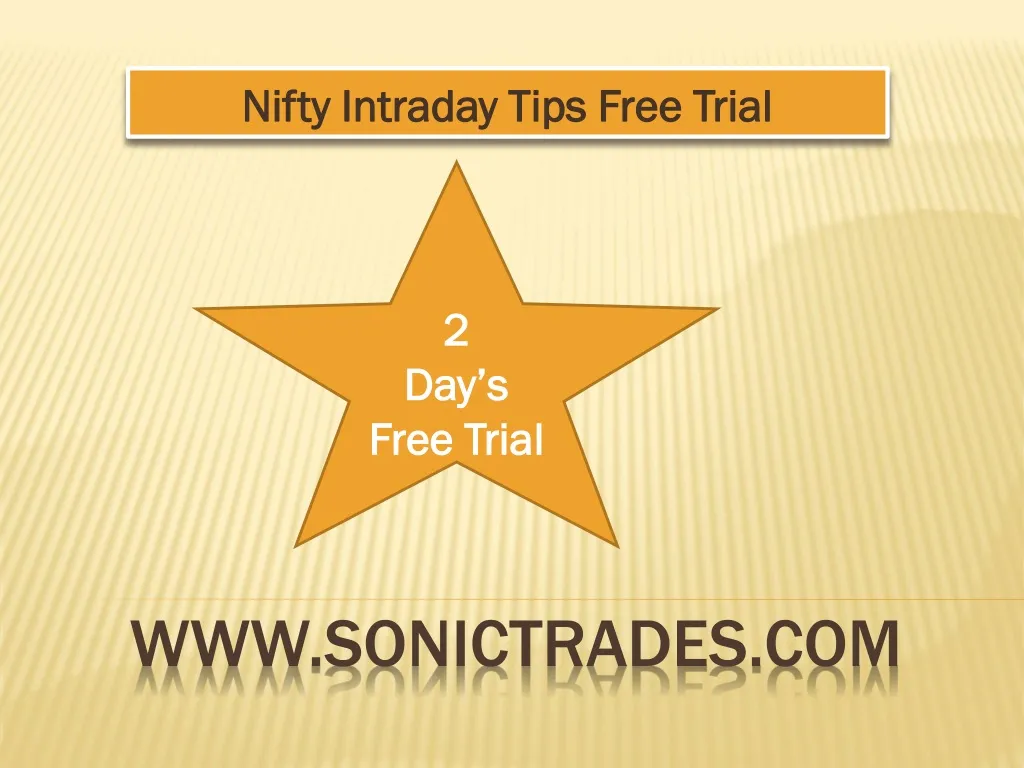nifty intraday tips free trial