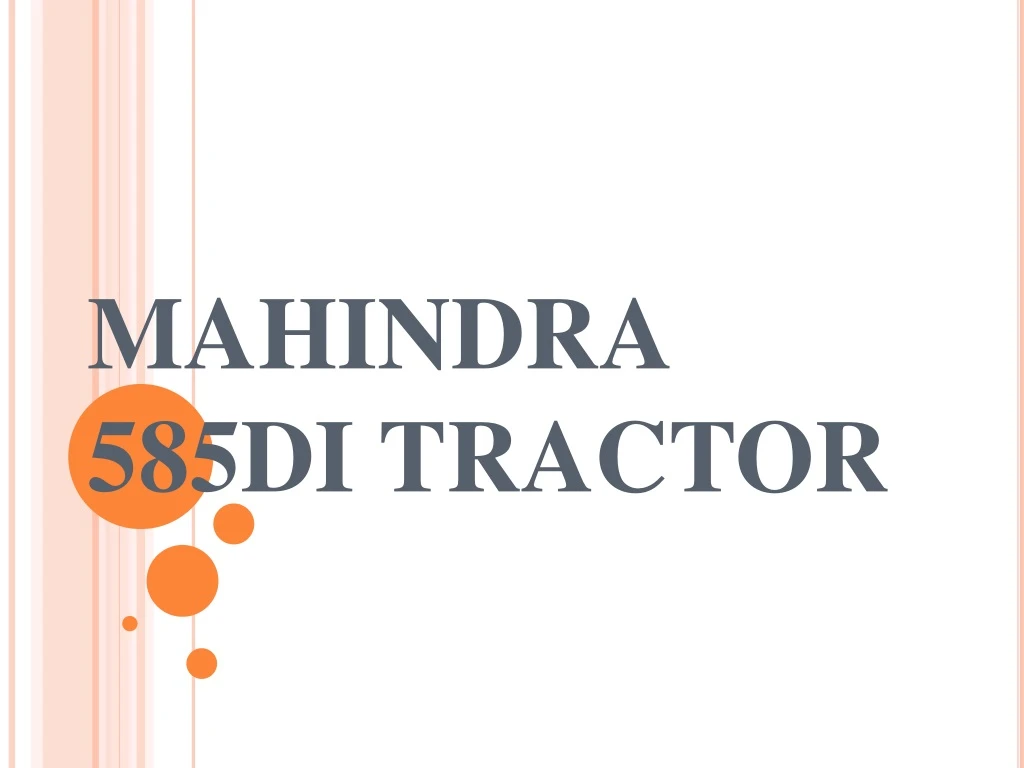 mahindra 585di tractor