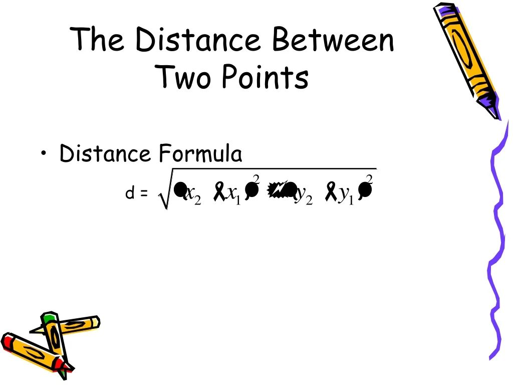 the distance between two points