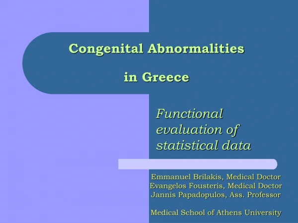 Congenital Abnormalities in Greece