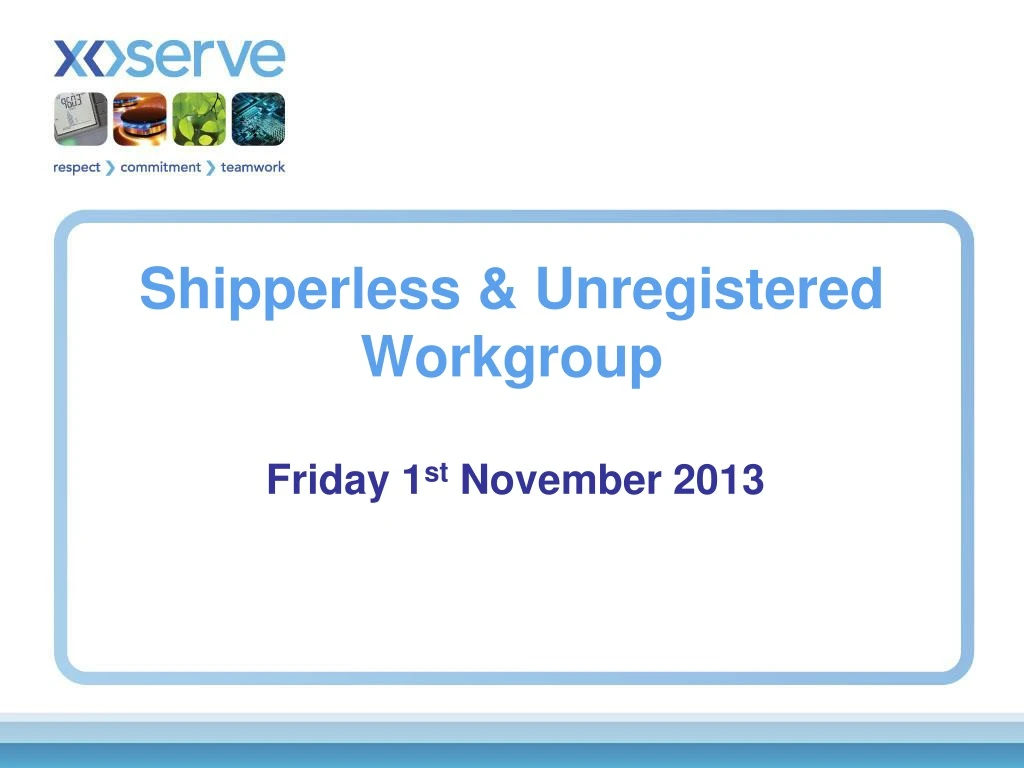 shipperless unregistered workgroup