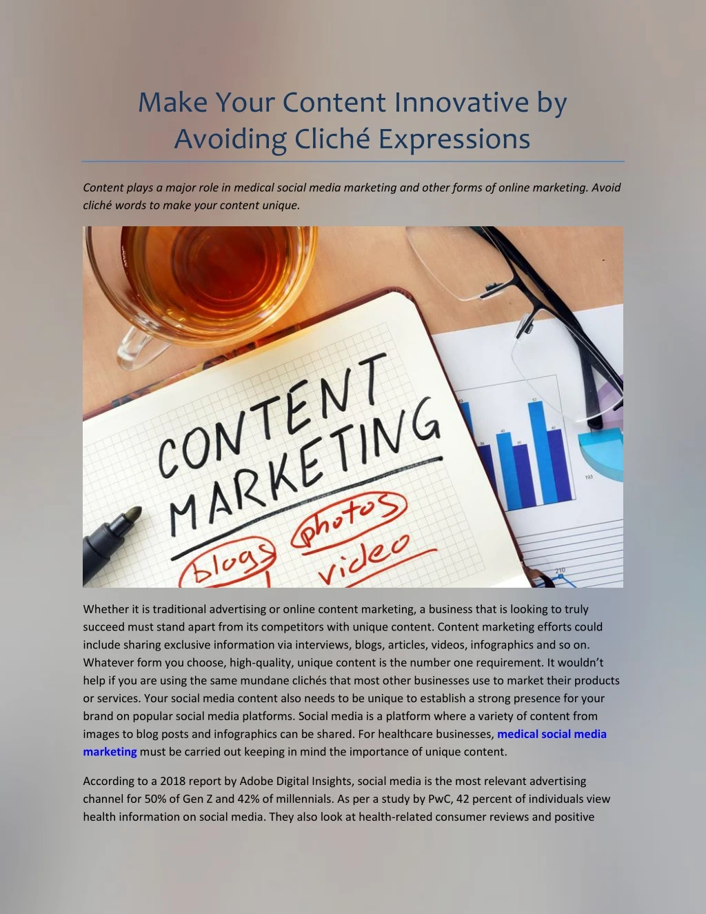 make your content innovative by avoiding clich