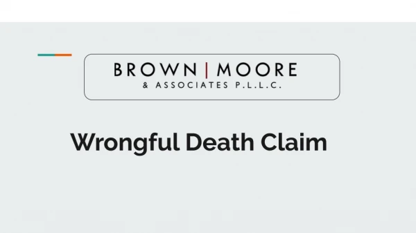Wrongful Death Claim