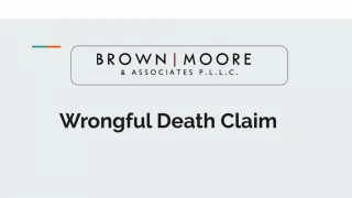 Wrongful Death Claim - slide 1