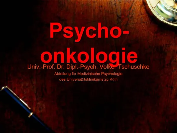 Psycho-onkologie