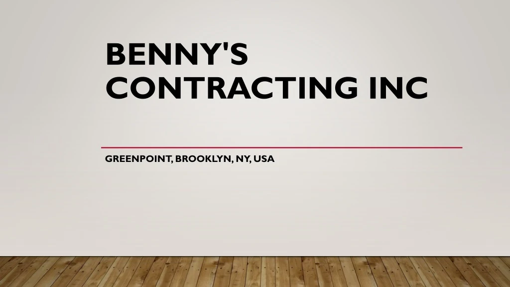 benny s contracting inc