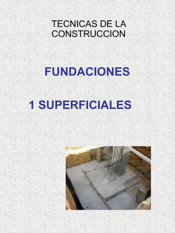 TECNICAS DE LA CONSTRUCCION