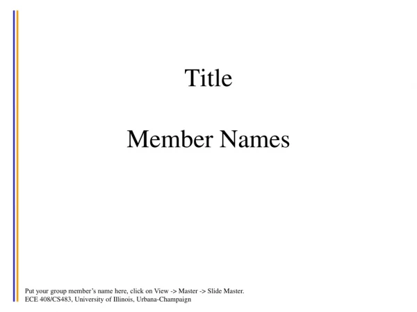 Title Member Names