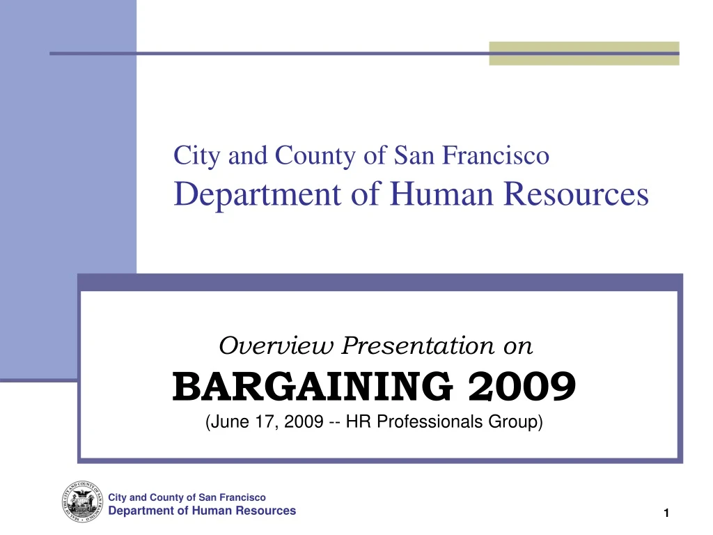 city and county of san francisco department of human resources