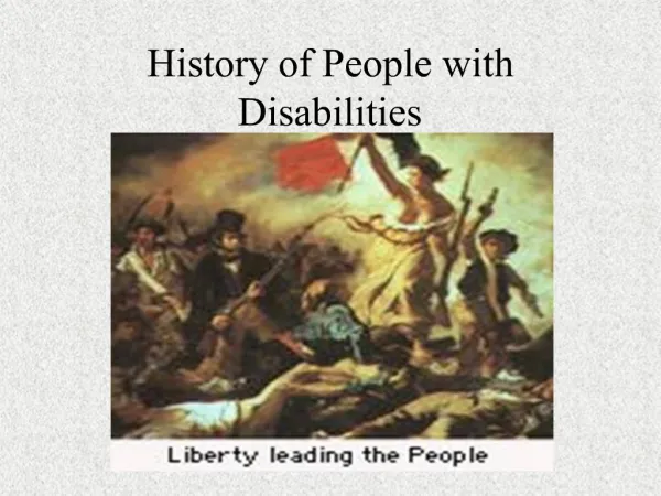 History of People with Disabilities