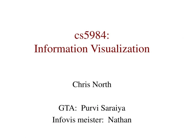 cs5984: Information Visualization