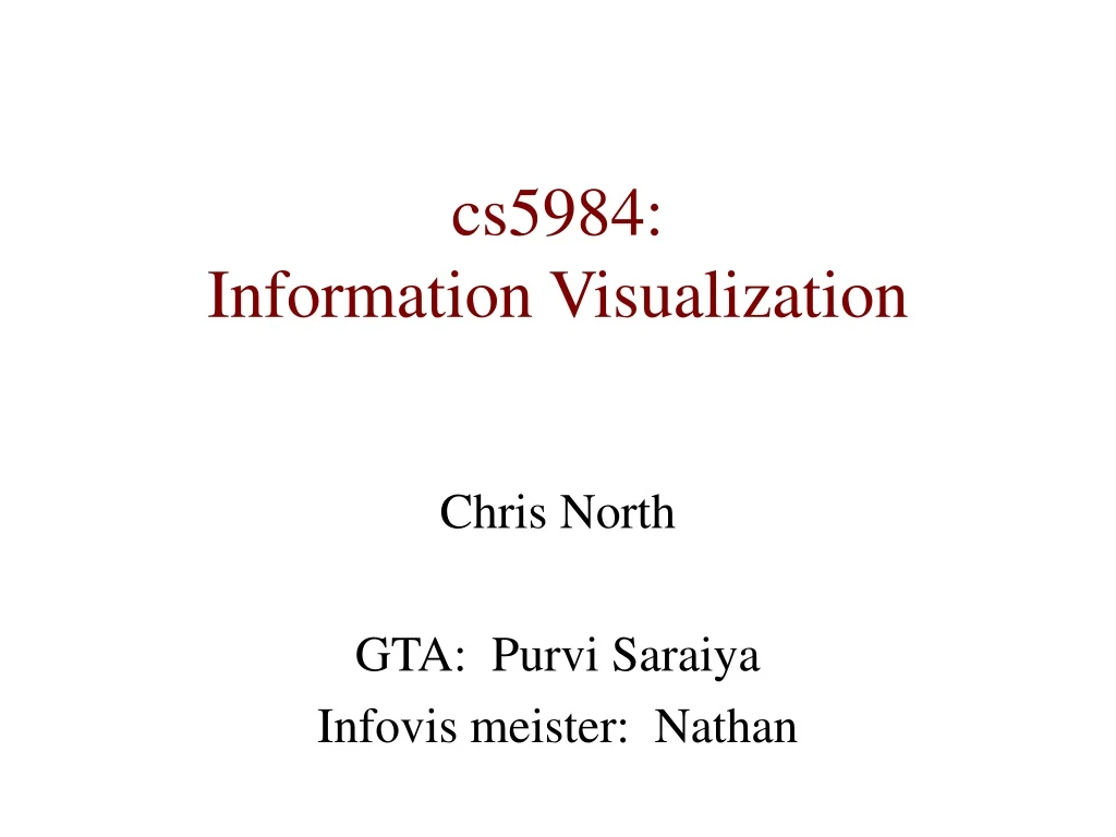 cs5984 information visualization