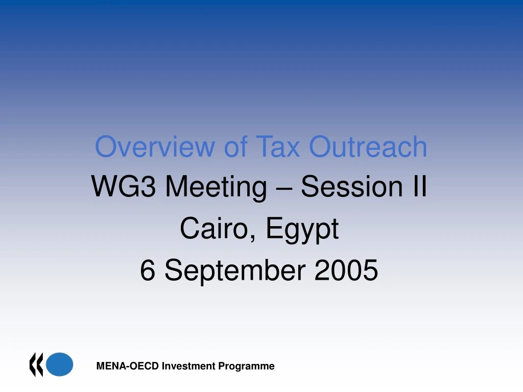 overview of tax outreach