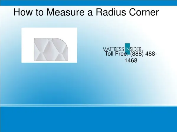 Measuring Radius Corners On a Mattress