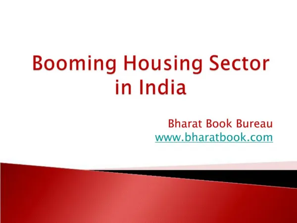 Booming Housing Sector in India