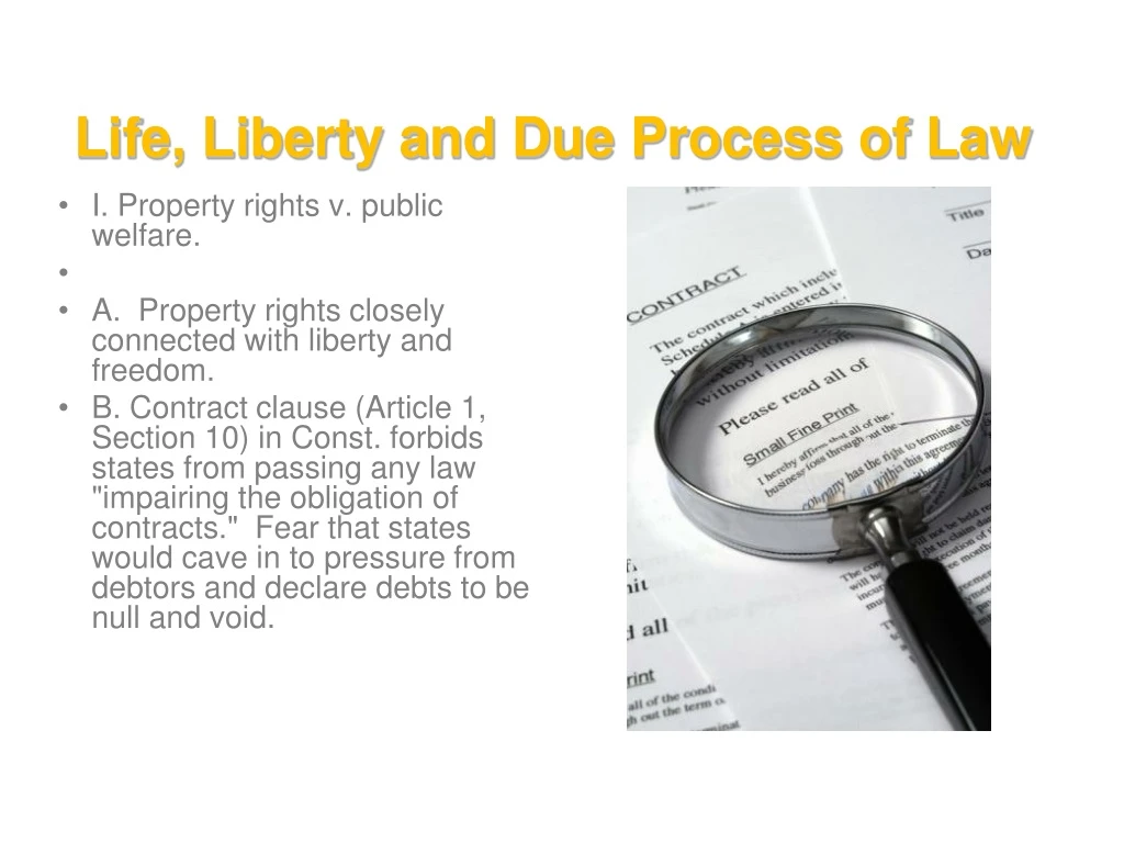 life liberty and due process of law