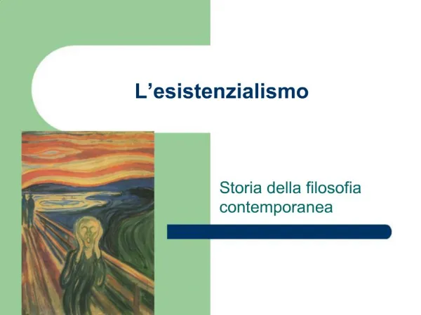 L esistenzialismo