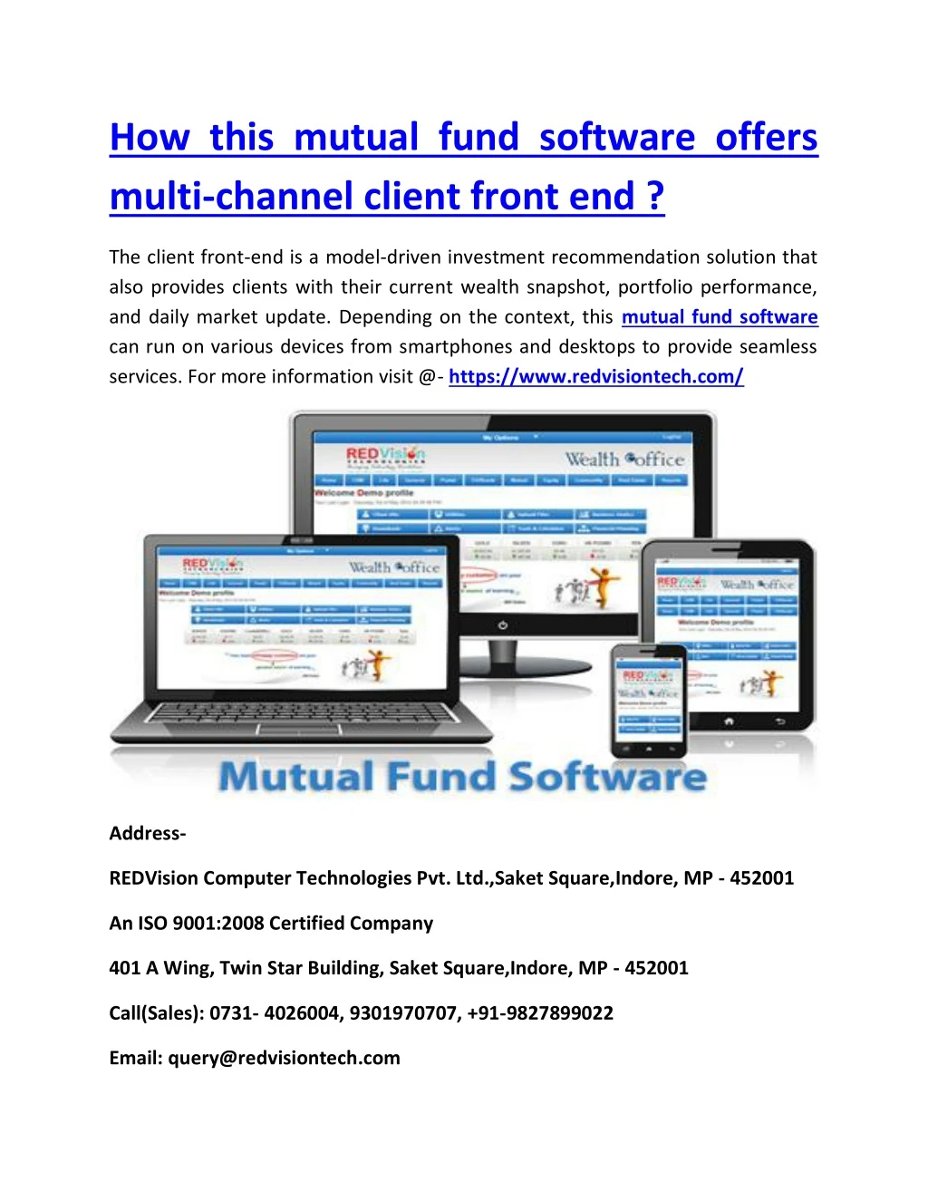 how this mutual fund software offers multi