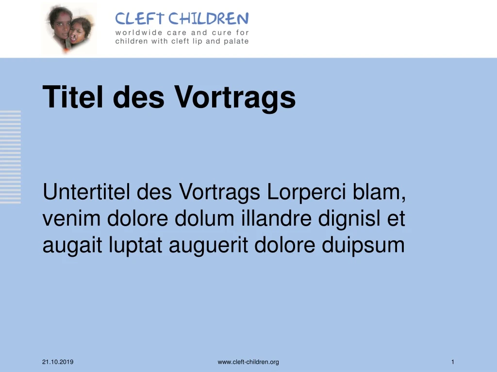 titel des vortrags