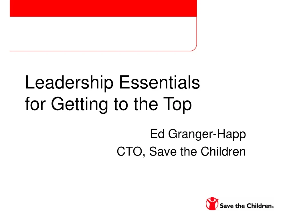 leadership essentials for getting to the top