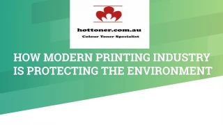 How Modern Printing Industry is Protecting the Environment? - slide 1
