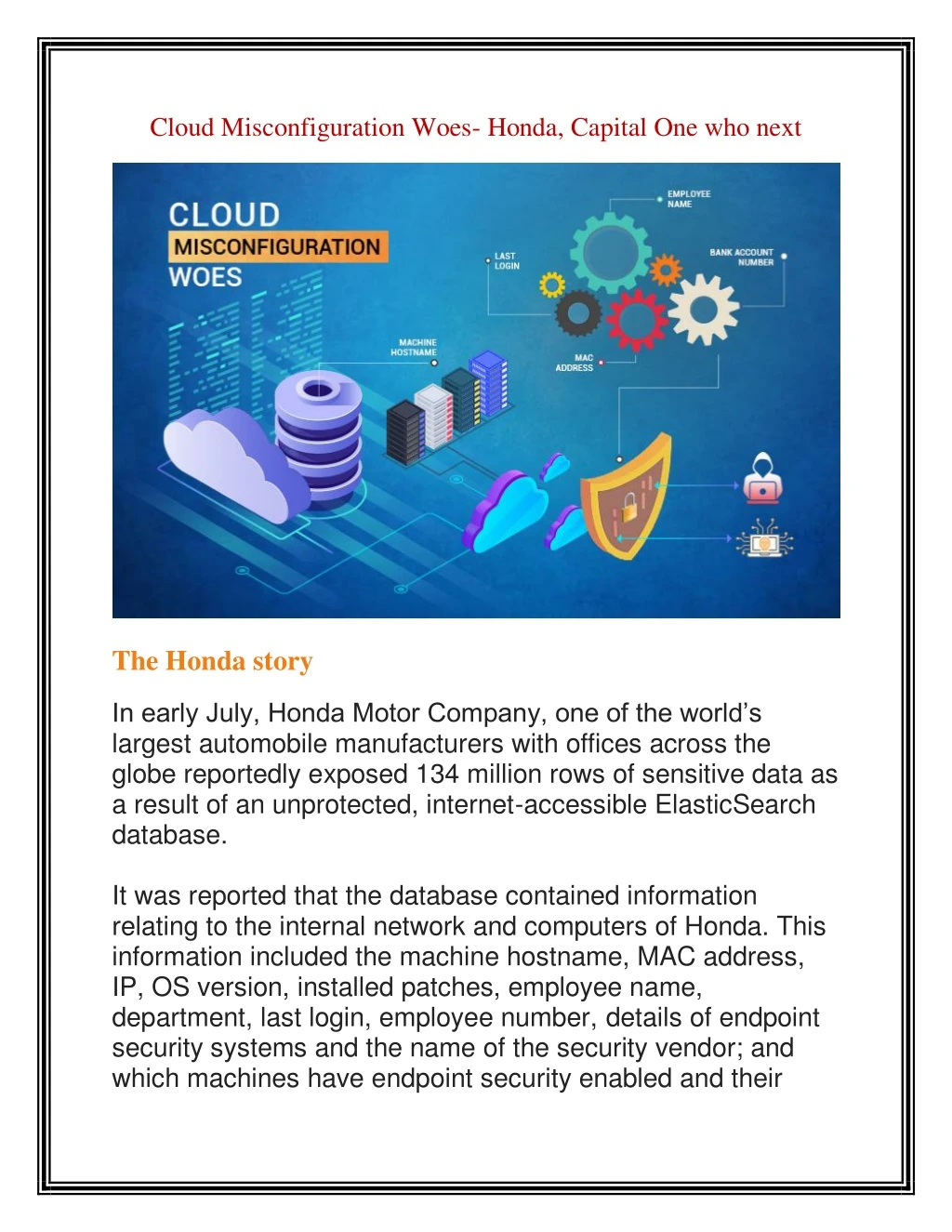 cloud misconfiguration woes honda capital