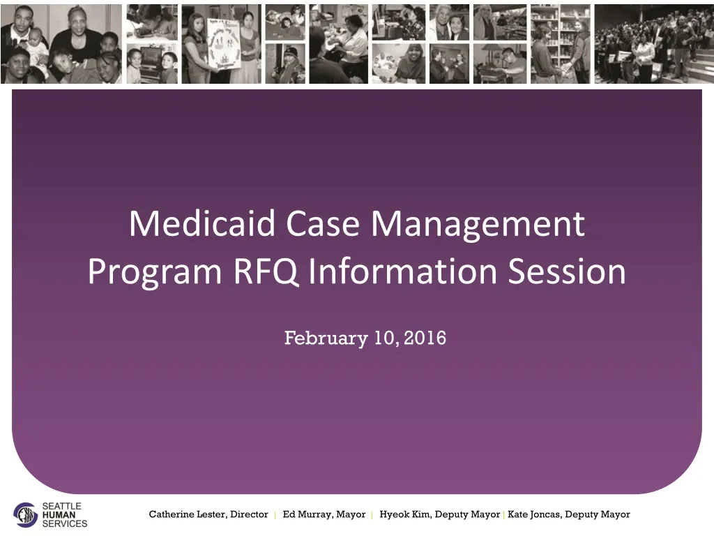 medicaid case management program rfq information session