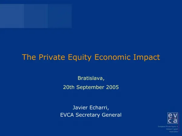 The Private Equity Economic Impact