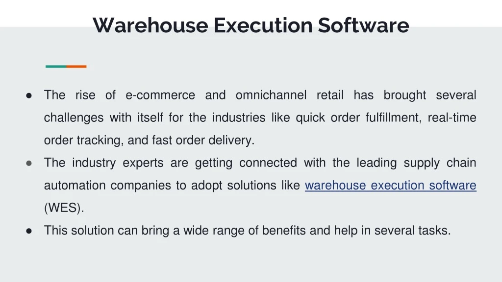 warehouse execution software