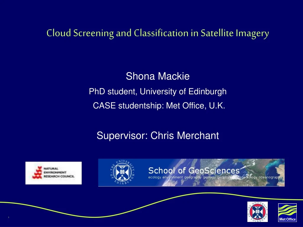 cloud screening and classification in satellite imagery