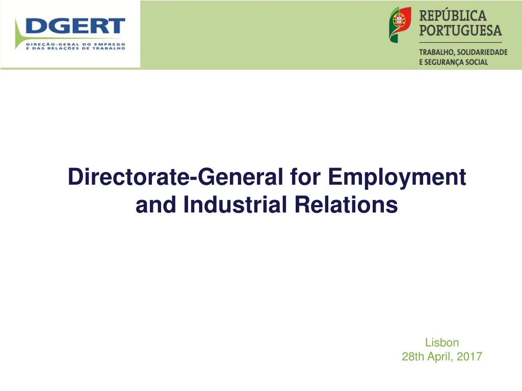 directorate general for employment and industrial relations