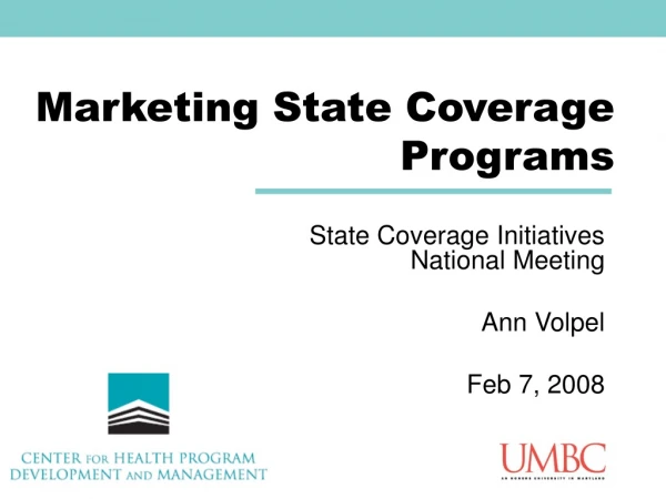 Marketing State Coverage Programs