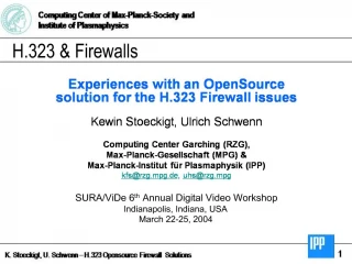 H.323 Firewalls - slide 1