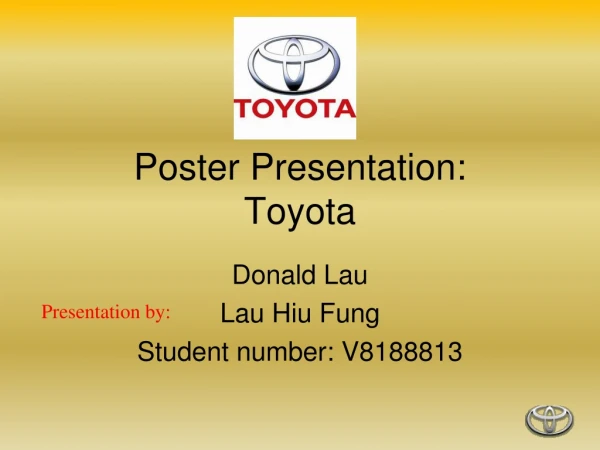 Poster Presentation: Toyota
