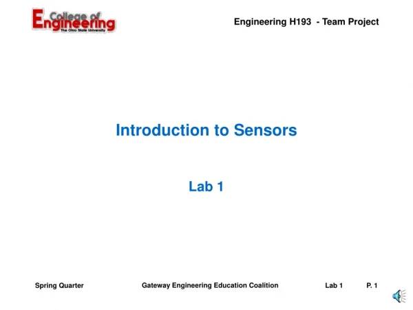 Introduction to Sensors
