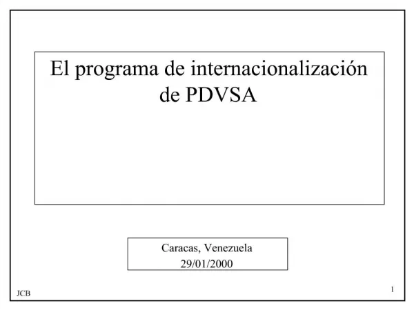 El programa de internacionalizaci n de PDVSA