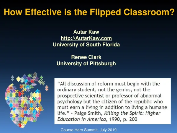 How Effective is the Flipped Classroom?