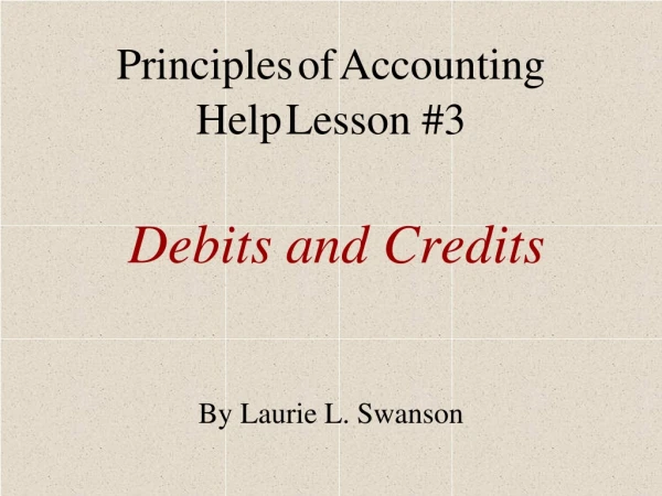 Debits and Credits